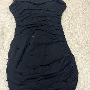 Elegant Black Beaded Dress